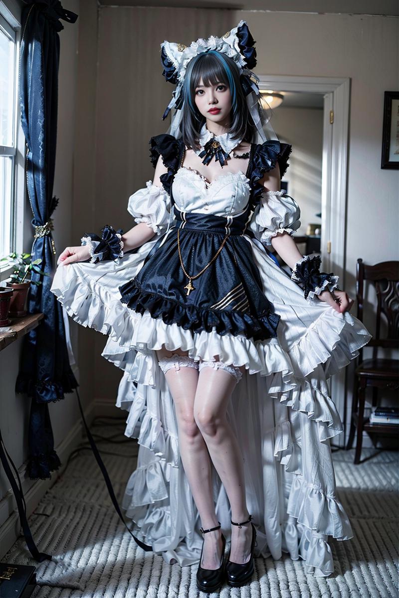 アズールレーン 青色 コスプレ服 強く チェシャー